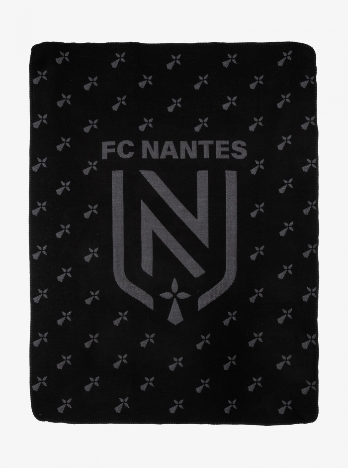 Plaid Tricoté Logo Hermines Noir