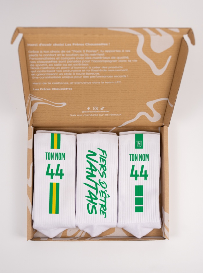 Pack 3 Paires Chaussettes Personnalisables