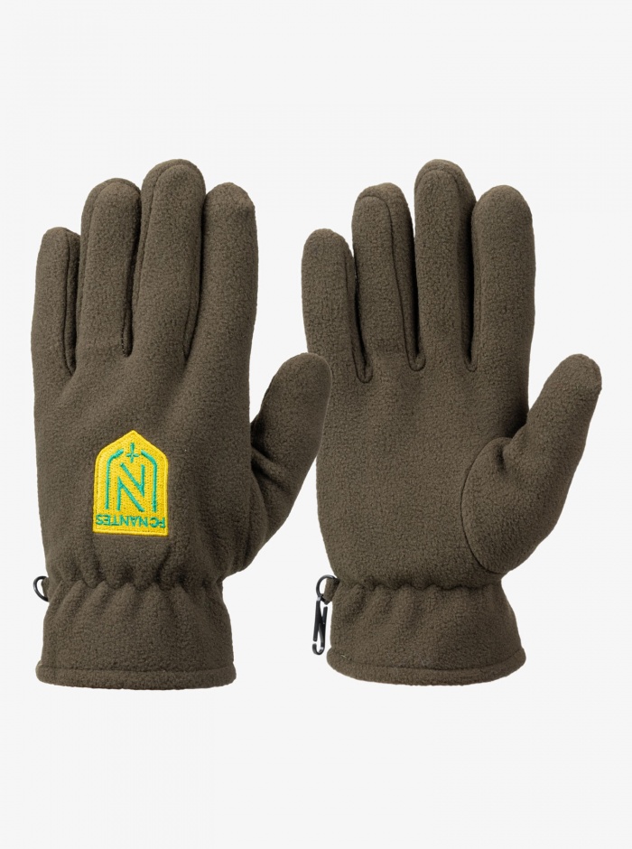 Gants Polaires Verts Logo