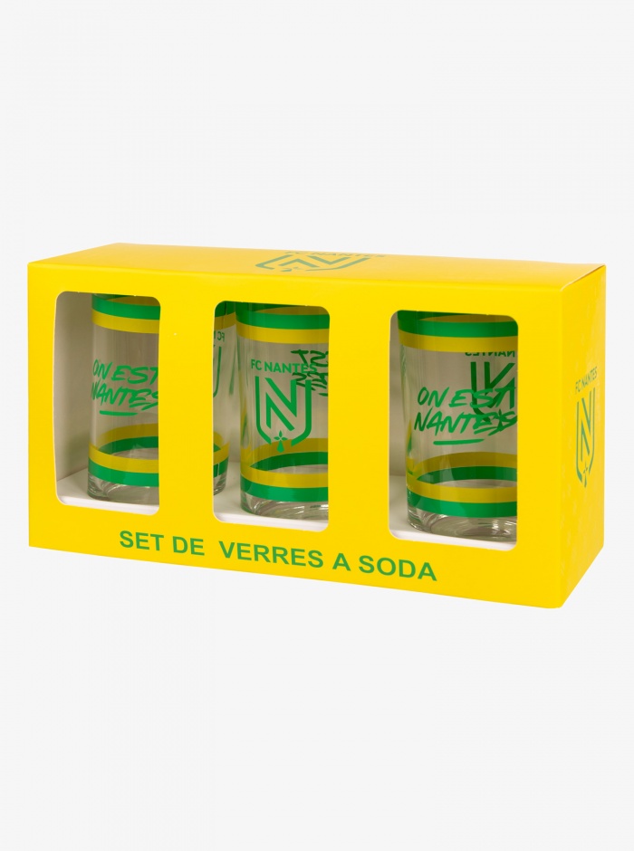 Verre à Soda Logo/ON EST NANTES (Lot de 3)
