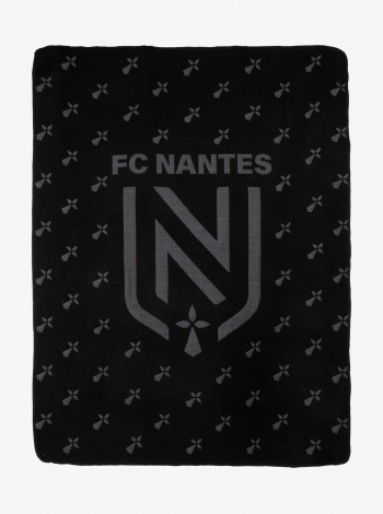 Plaid Tricoté Logo Hermines Noir