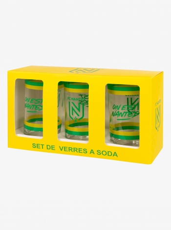 Verre à Soda Logo/ON EST NANTES (Lot de 3)