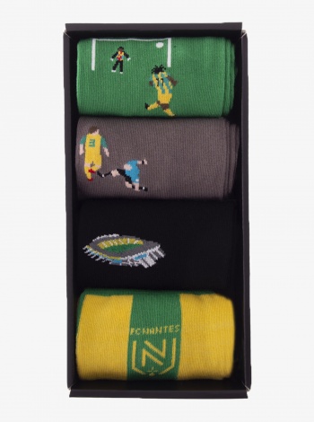 Box 4 Paires Chaussettes FC Nantes