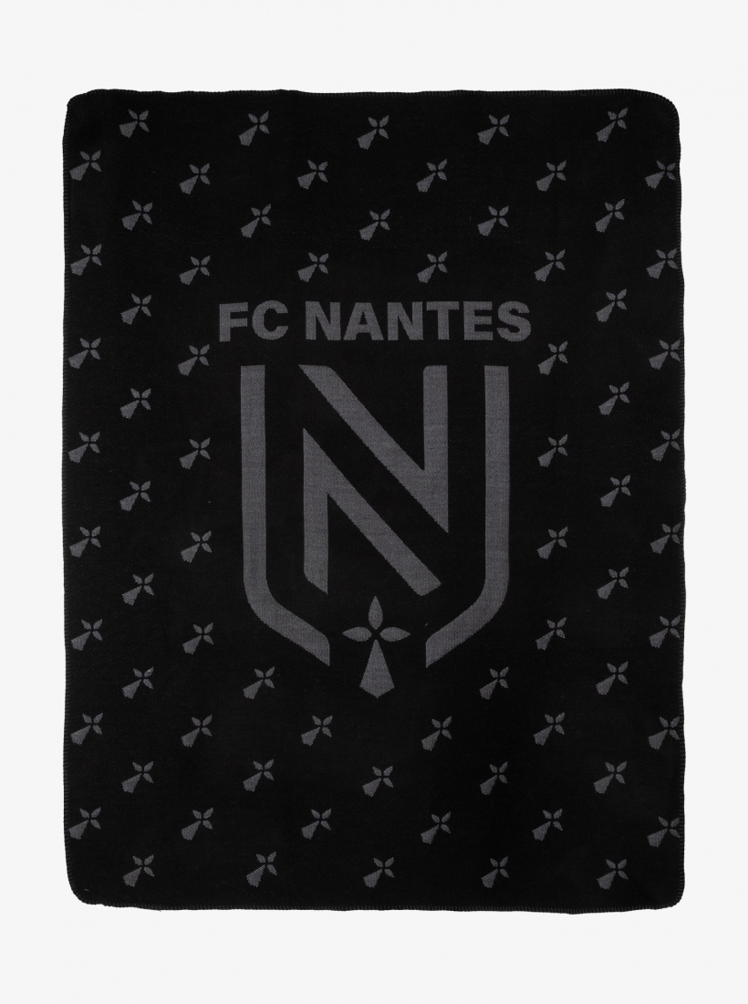 Plaid Tricoté Logo Hermines Noir