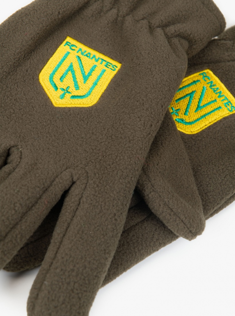 Gants Polaires Verts Logo