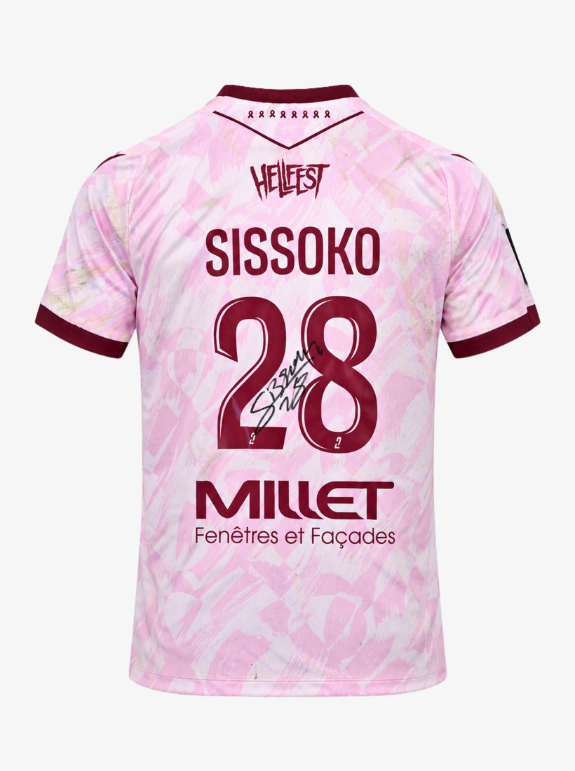 Maillot Octobre Rose Porté/Dédicacé SISSOKO 28