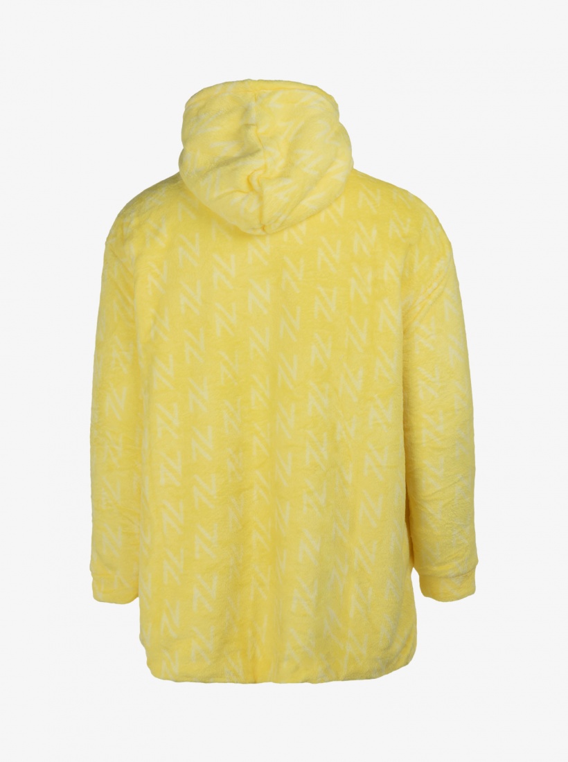 Sweat Plaid Logo Jaune Junior