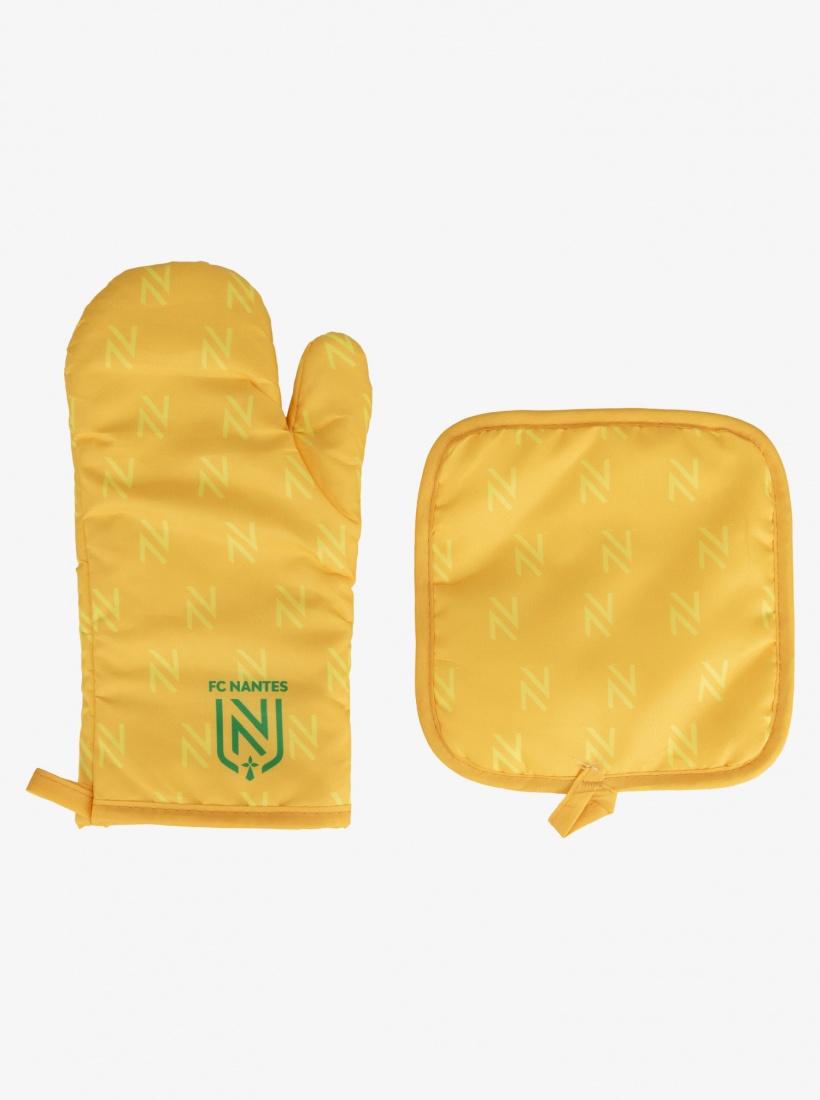 Set Manique + Gant Logo FC Nantes