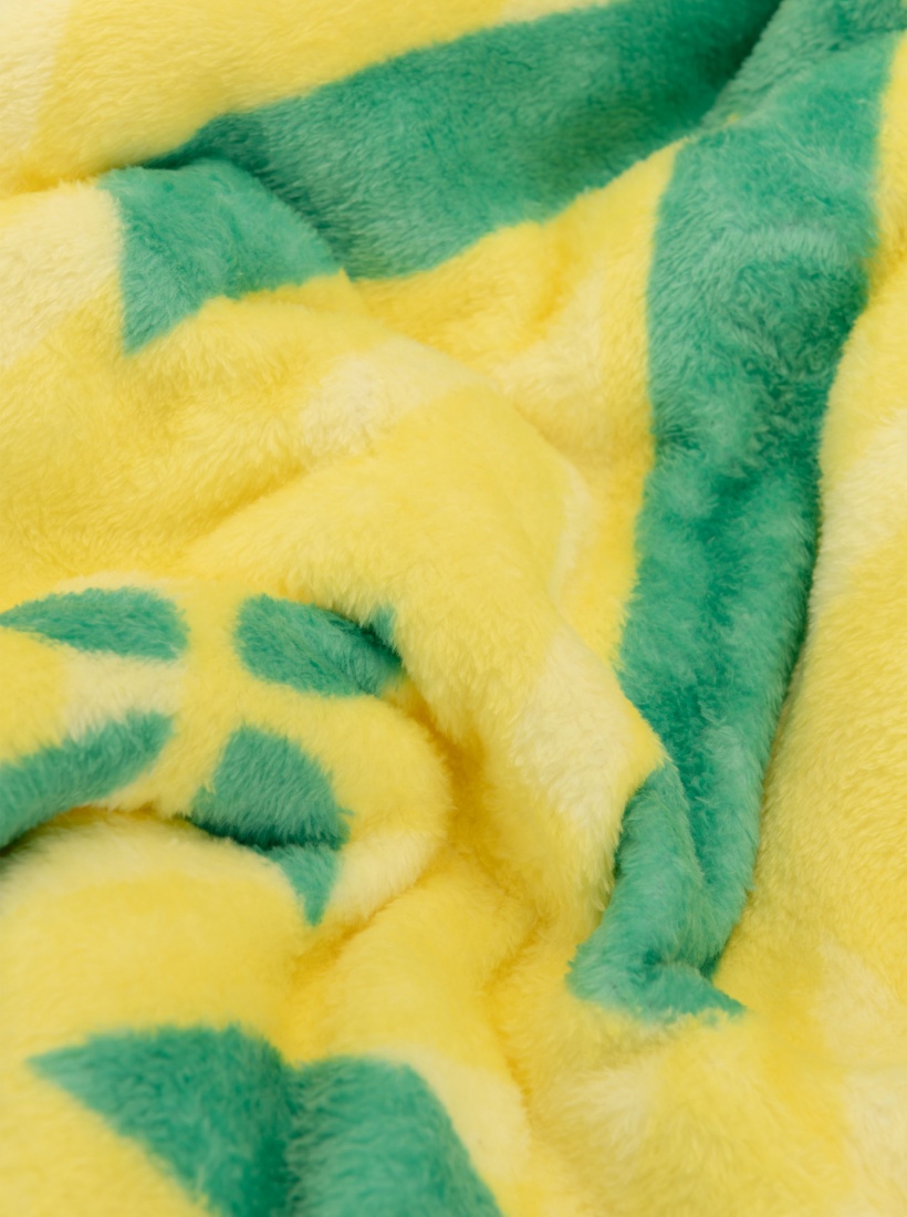 Plaid Sherpa Logo Jaune