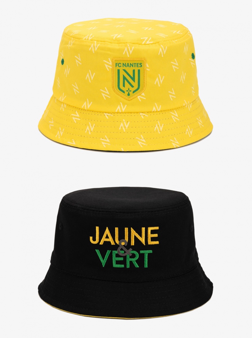 Bob Réversible Logo/Jaune&Vert